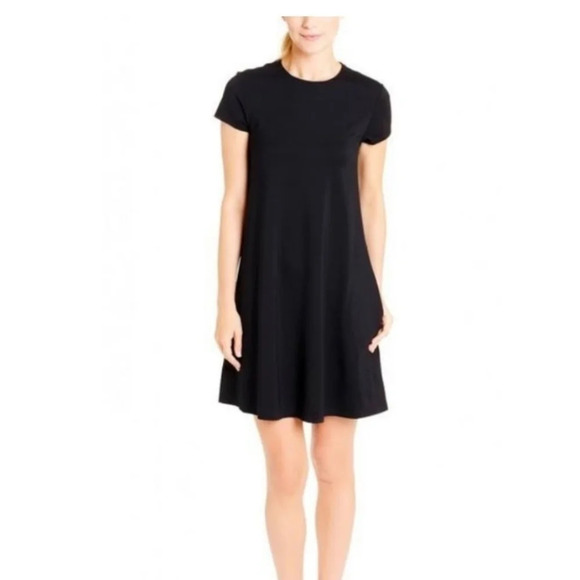 J. McLaughlin Women's Shift Dress Black Short Sleeve Size Small - Picture 14 of 14